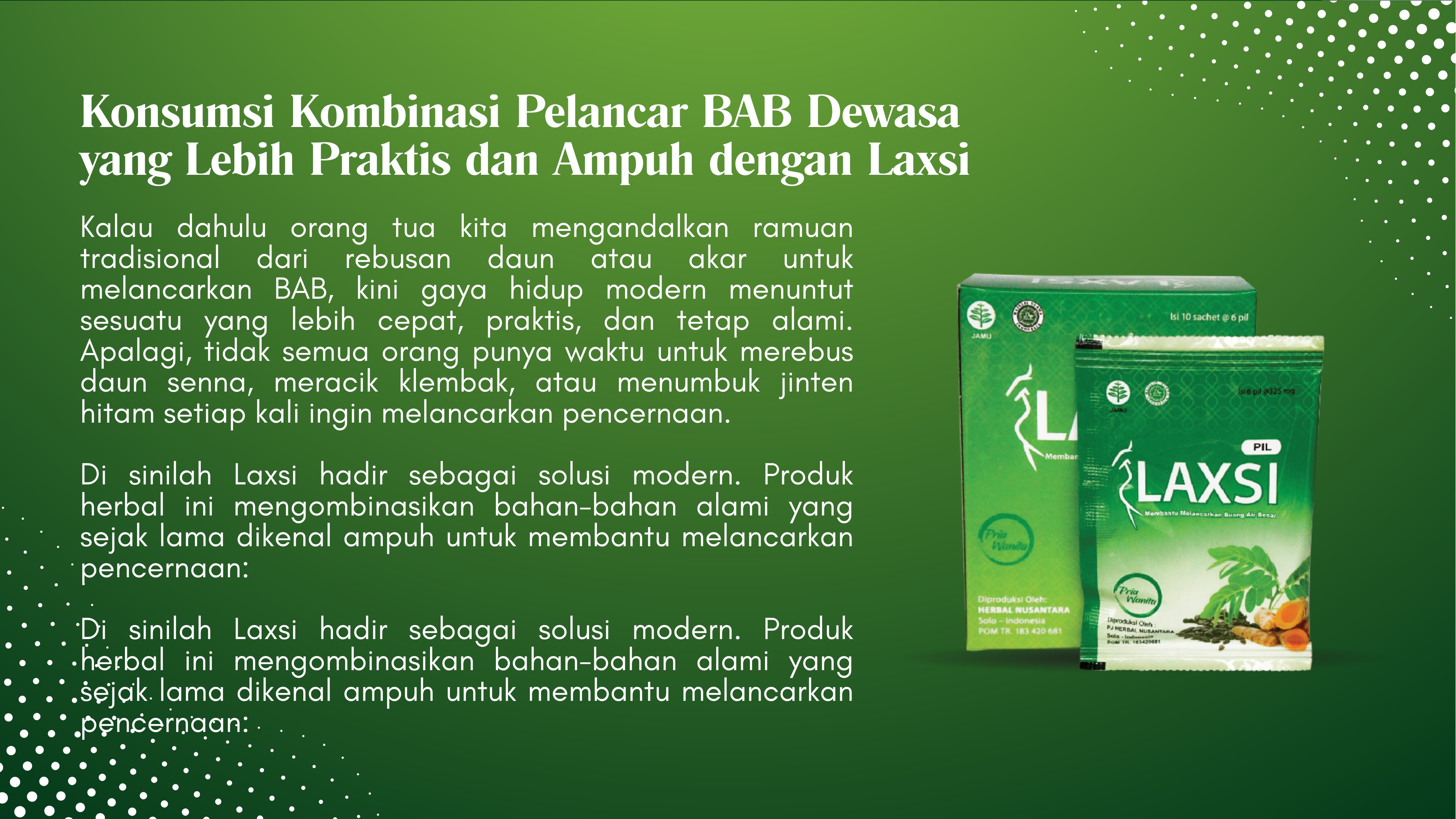 Gambar Section LAXSI 16 - Pelancar BAB Dewasa